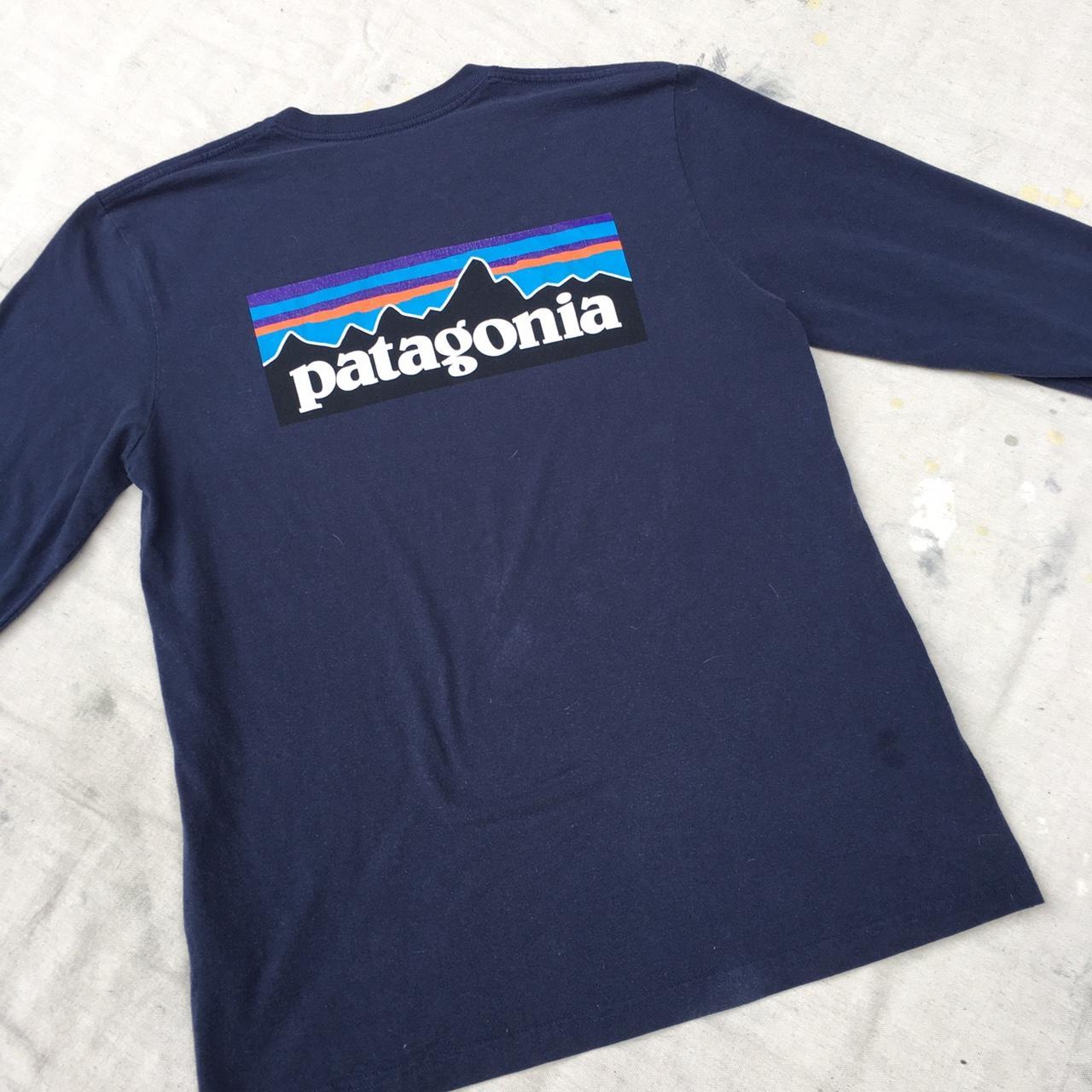 Patagonia long sleeve t shirt Classic simple patty,... - Depop