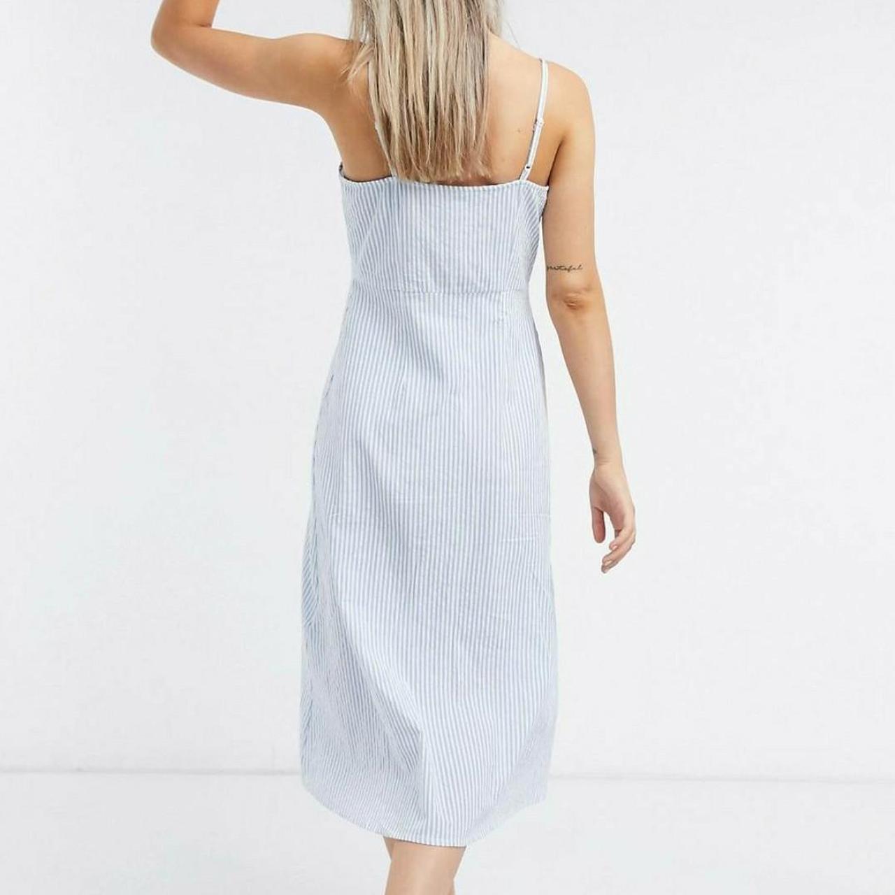 button through cami midi dress