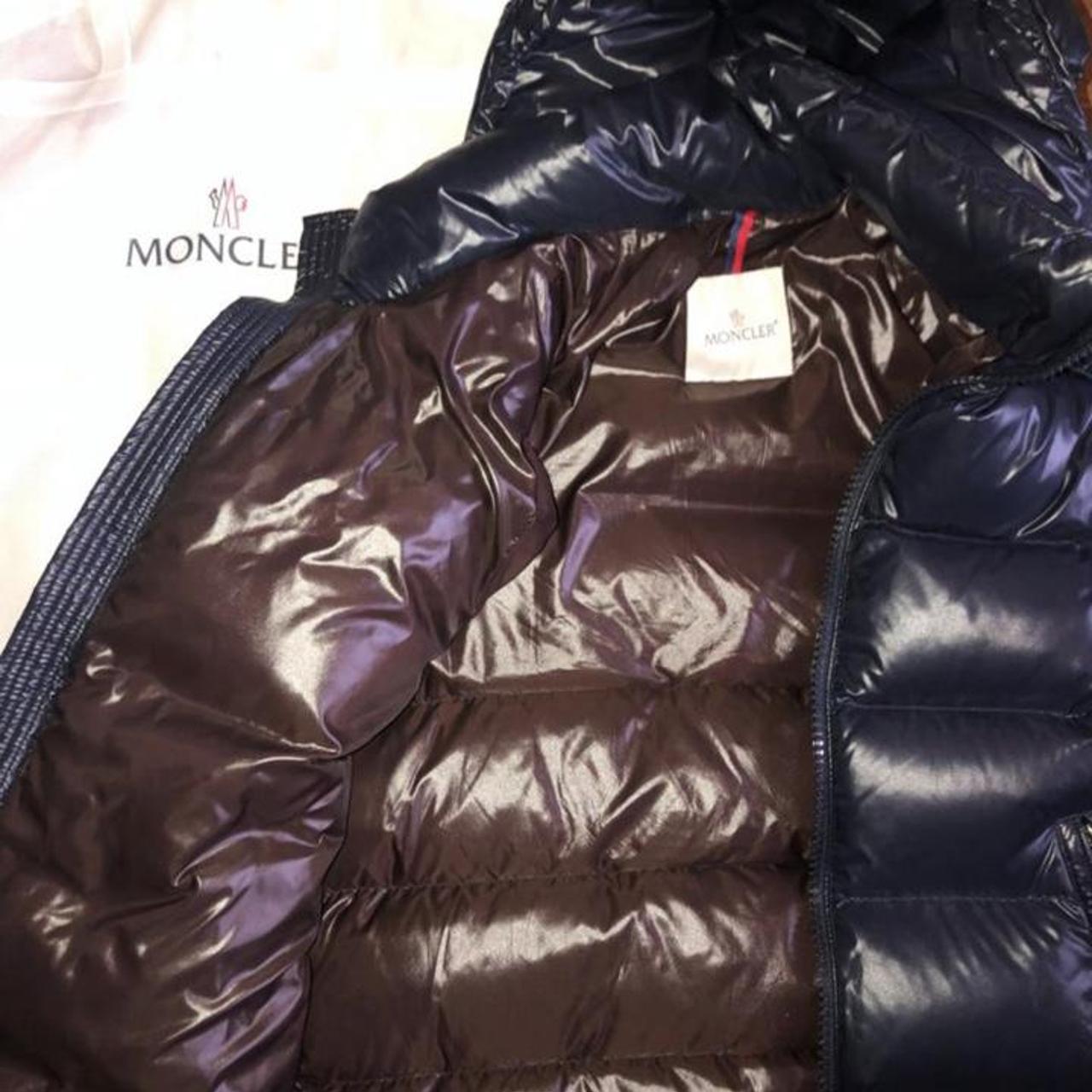Navy Maya Moncler Jacket size 1 in good... - Depop