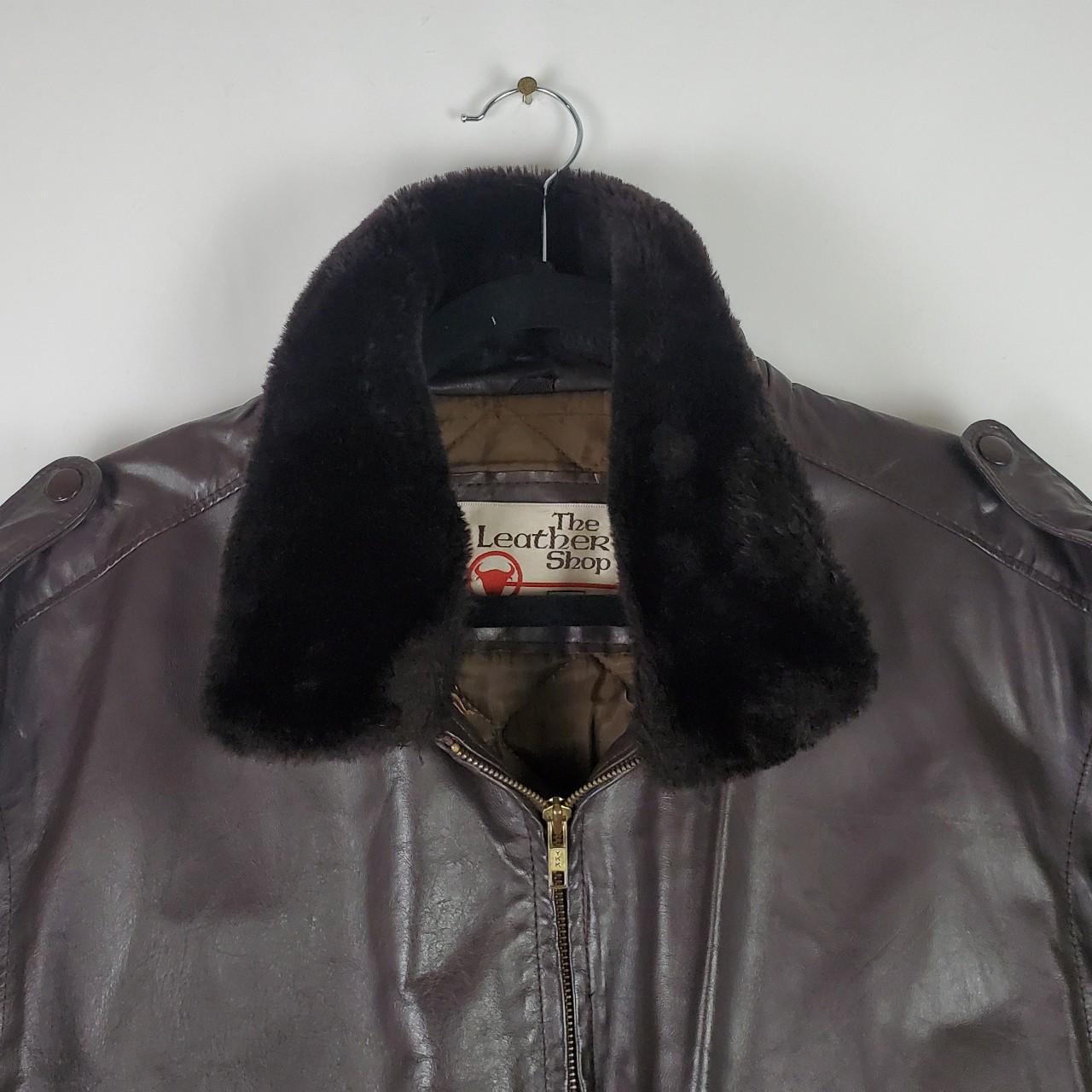 Vintage The Leather Shop Leather Bomber Jacket. What... - Depop