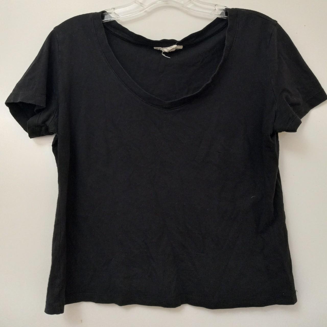 Plain Black v neck medium shirt. I have two of... - Depop