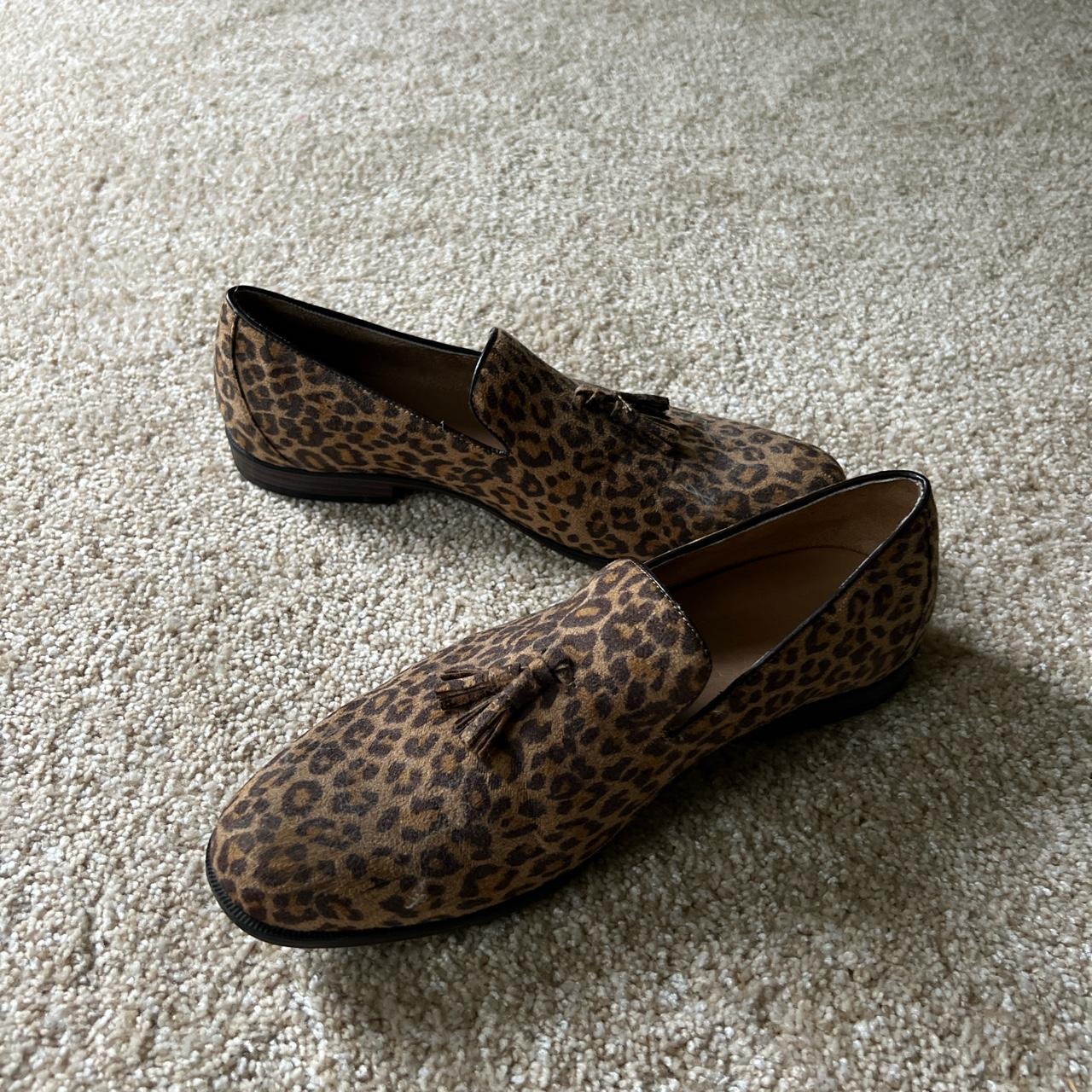 mens leopard print loafers