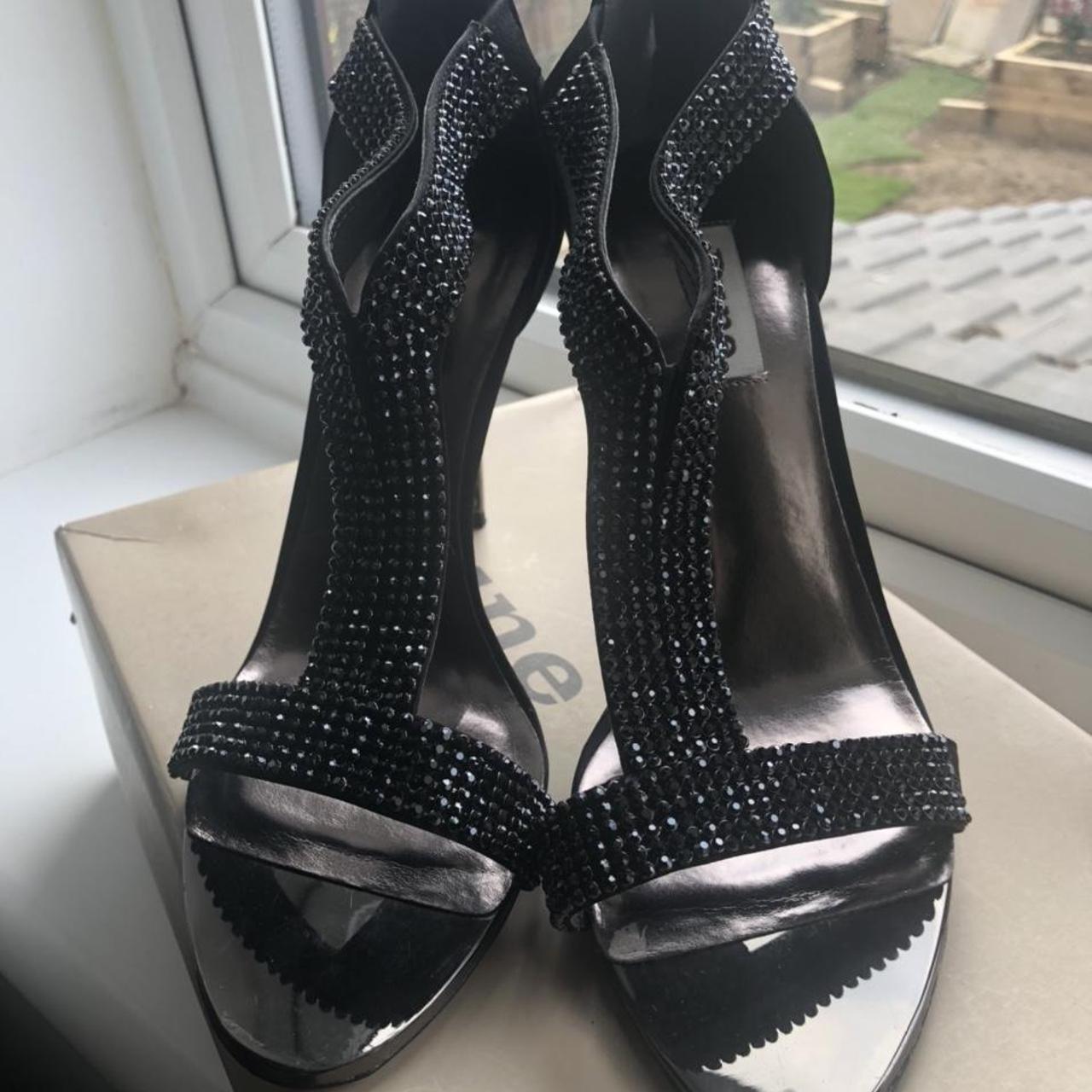 Dune brand black embellished heels Jazzy Diamonte... - Depop