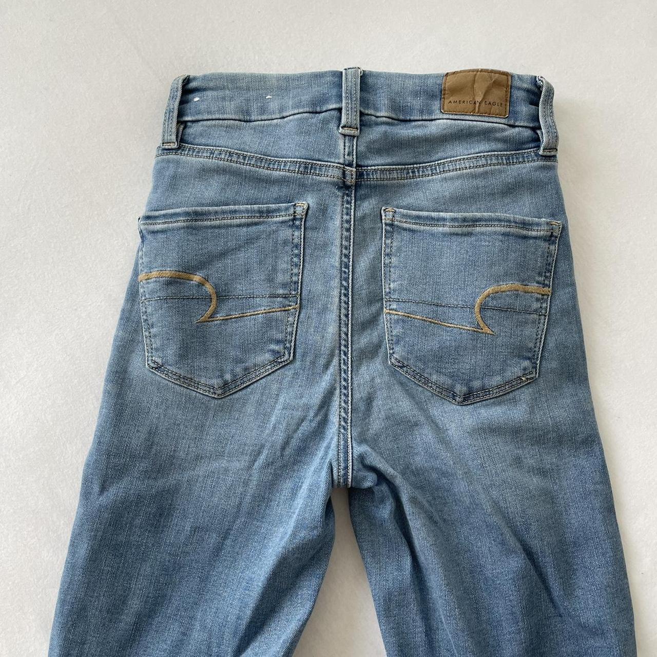 American Eagle high rise skinny jeans... - Depop