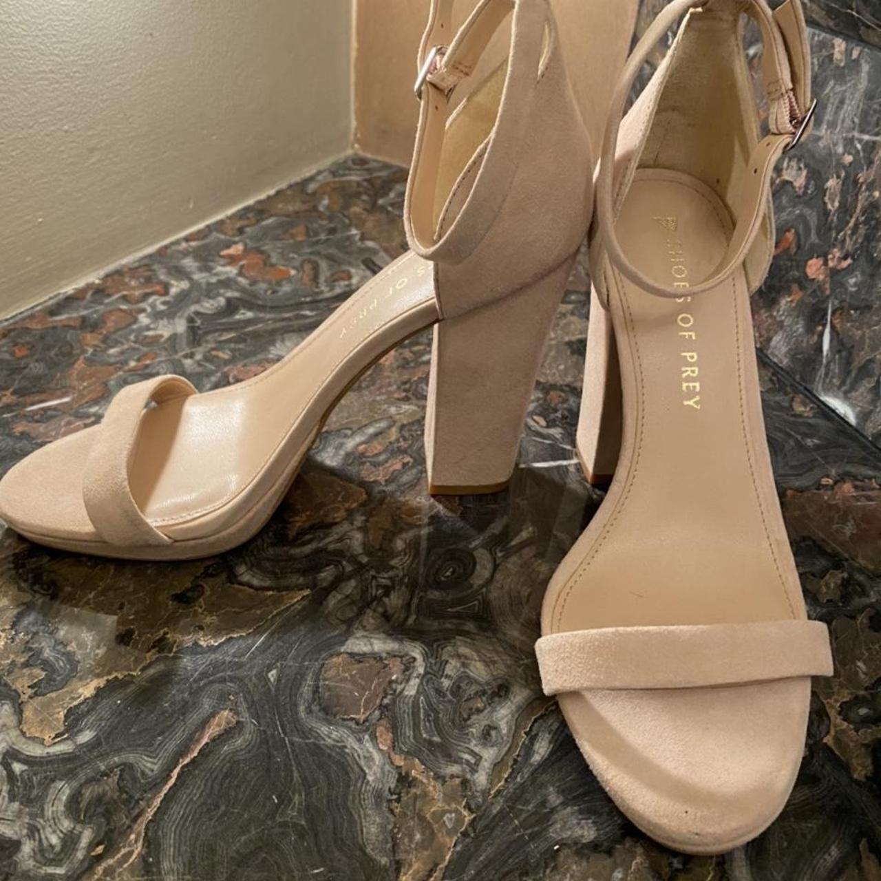 suede blush heels