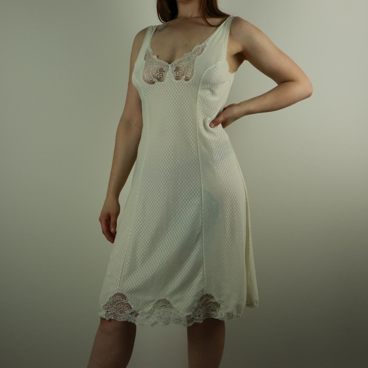 Cream Lace Slip Dress French vintage cream slip... Depop