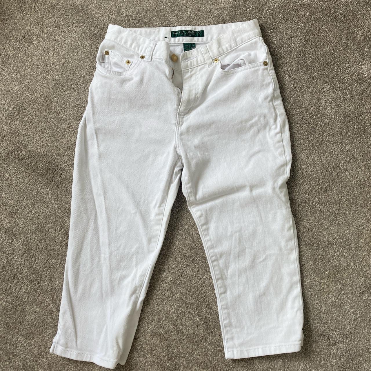 Polo Ralph Lauren Women's White Jeans | Depop