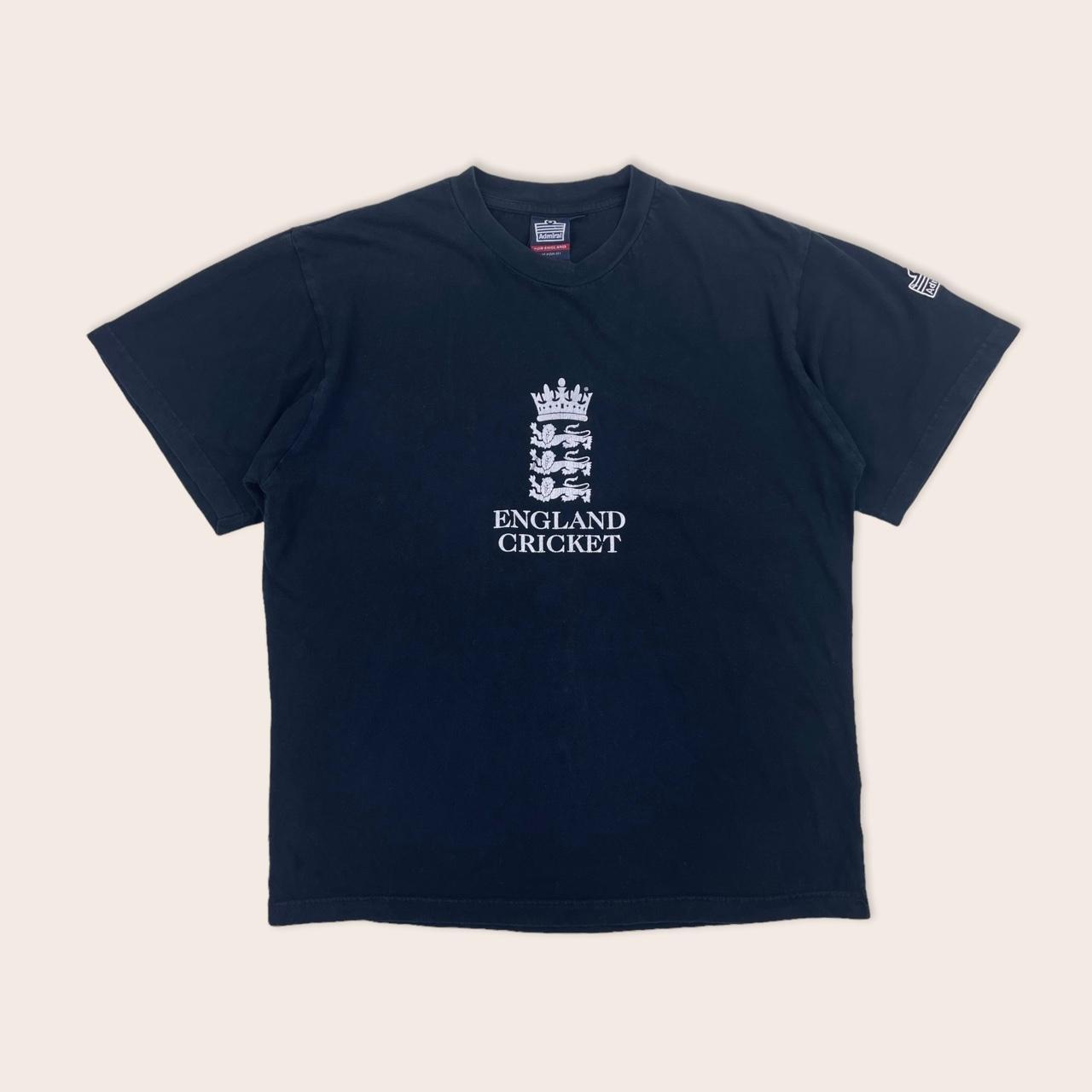 England Cricket Logo Navy Admiral T-Shirt Admiral... - Depop