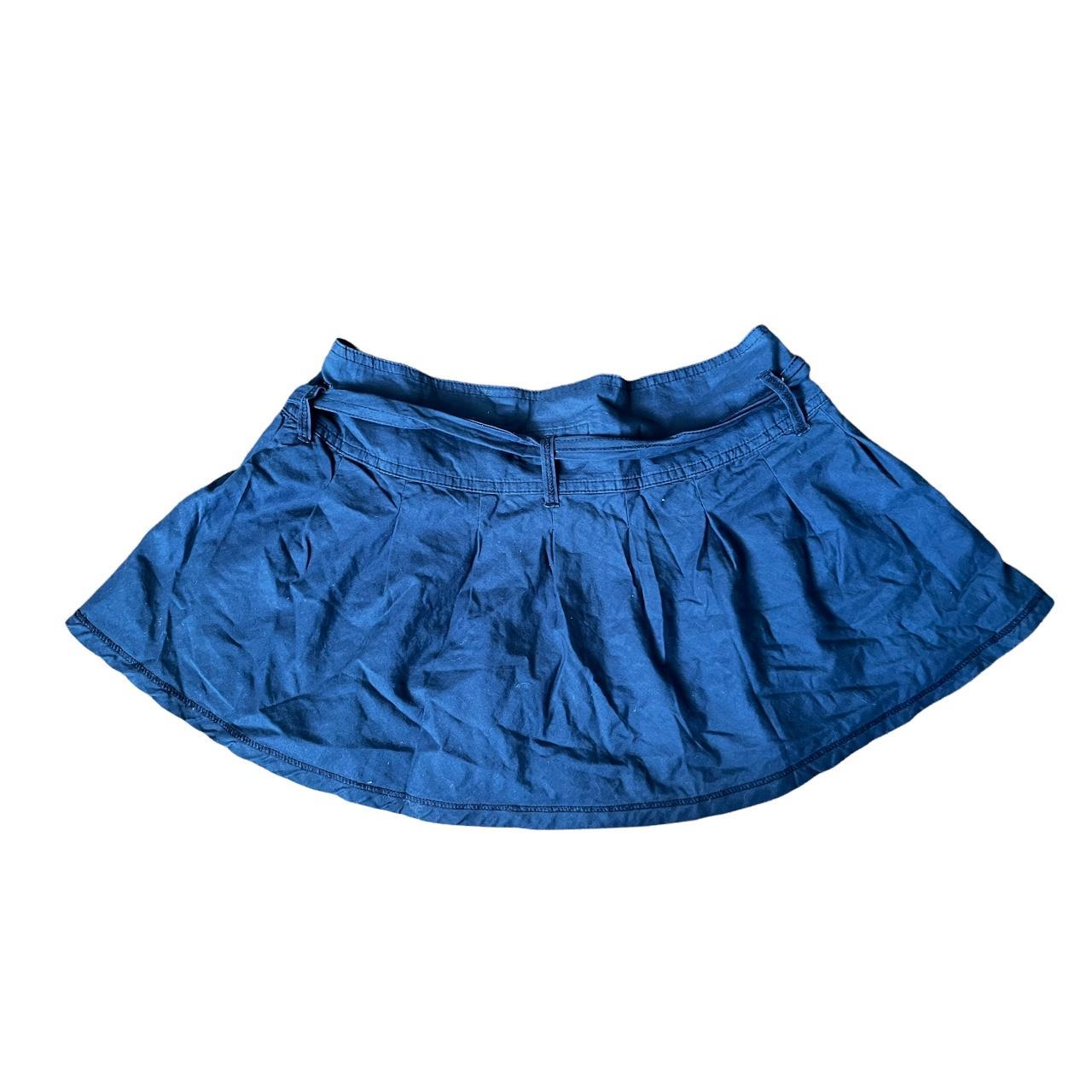 Y2K Abercrombie Mini Skirt Navy Flare + Sash Sweet... Depop