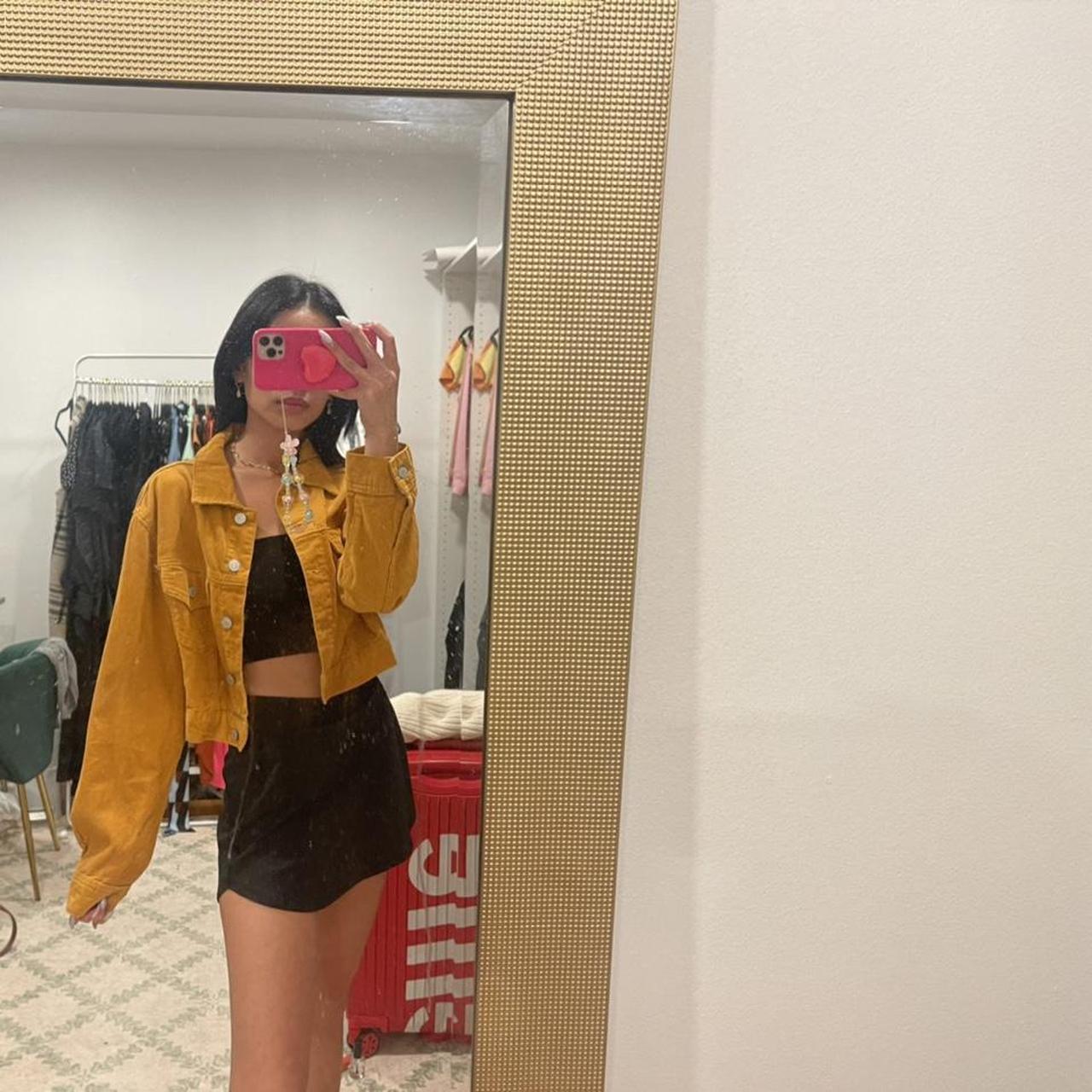 PacSun Women's Yellow and Tan Jacket