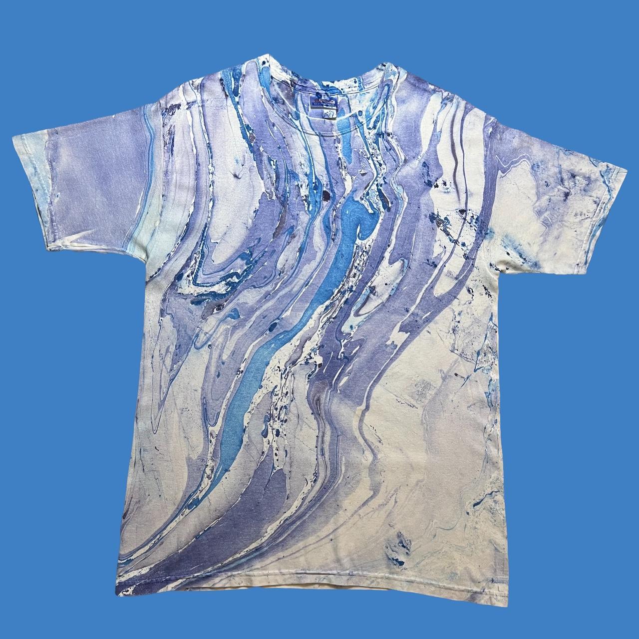 Vintage 1990s Marble Tye Dye Art Tee T-Shirt 🔥, Now...