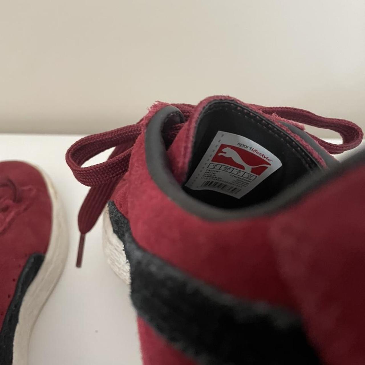 Vintage Dark Red Puma Suedes - Depop