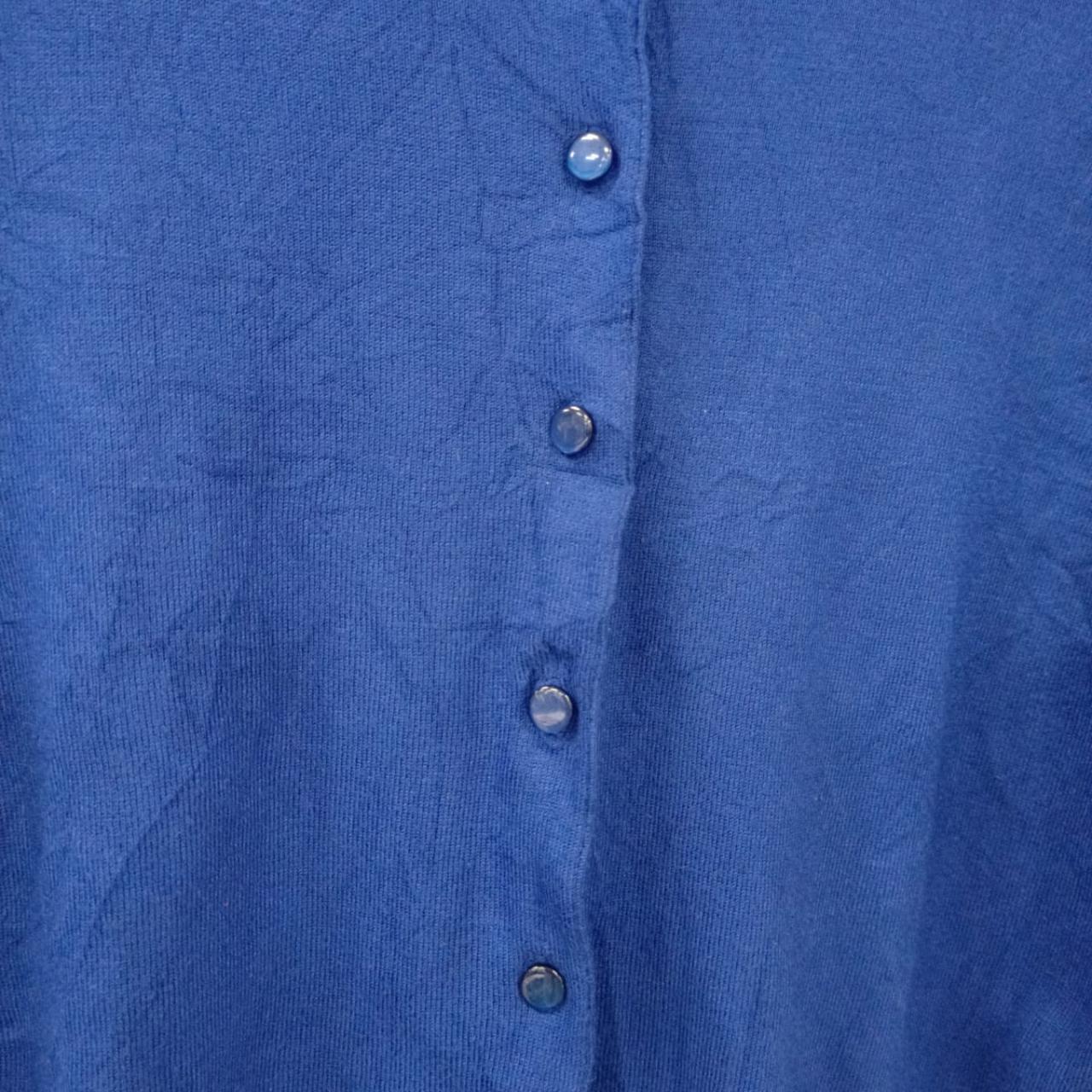 Cable & Gauge Women's Blue Cardigan Depop