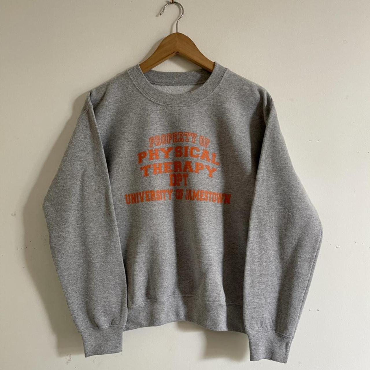 Gildan Women's Grey Sweatshirt | Depop