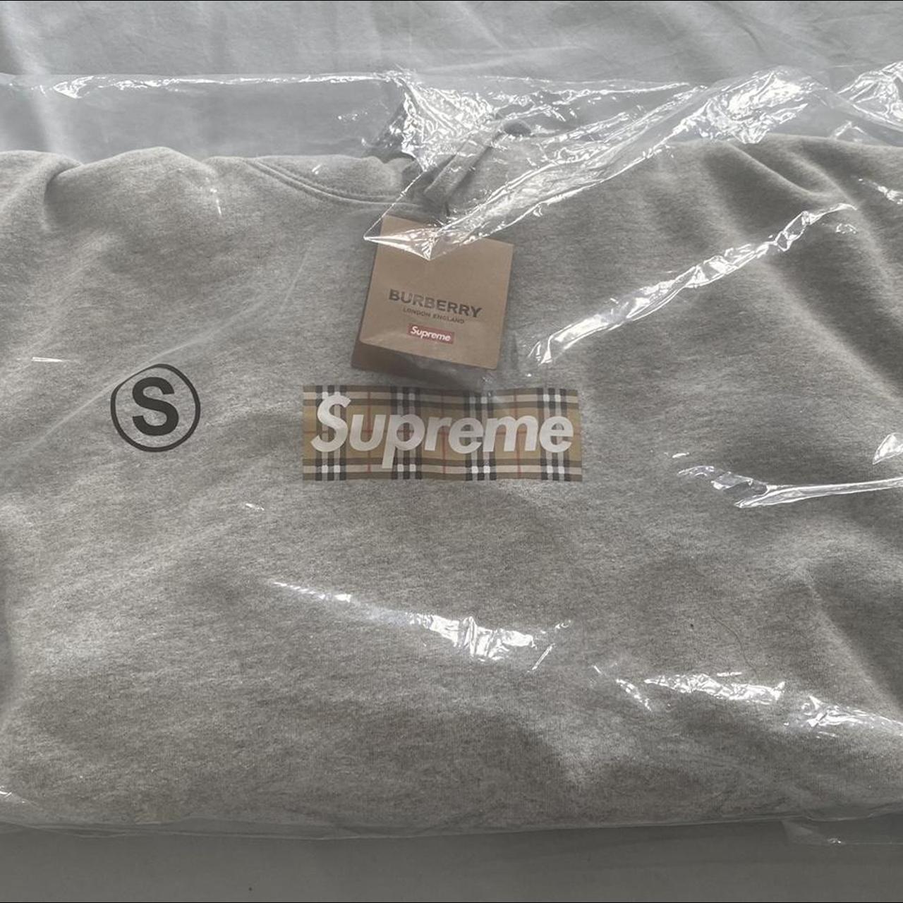 Supreme x Burberry Box Logo Hooded... - Depop