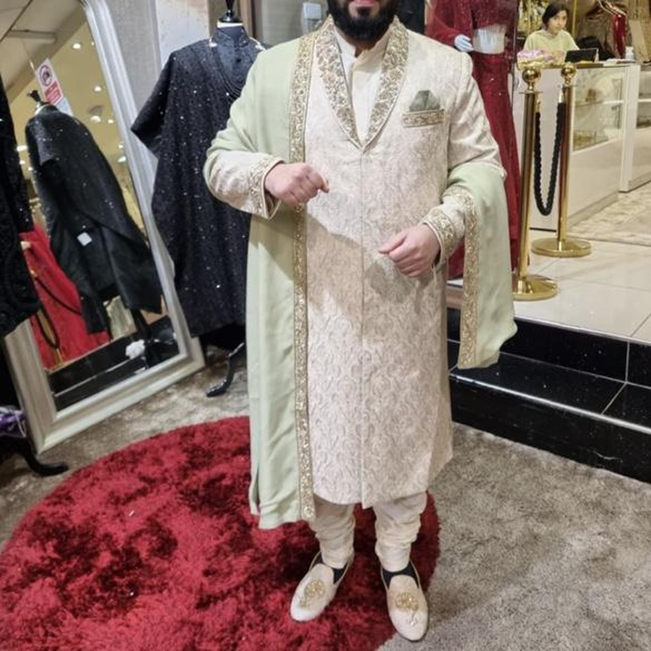 Grooms Asian wedding suit for sale at £1000. Brought... Depop