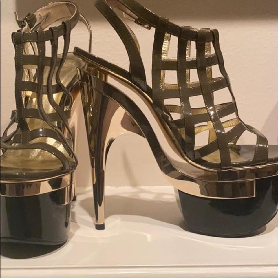 Versace triple discount platform heels