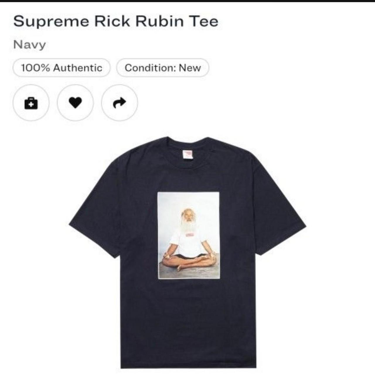 Supreme top Rick Rubin Tee Navy