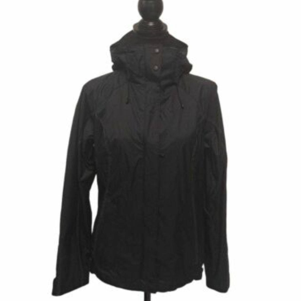 Columbia Sportswear Womens Windbreaker Hooded Jacket Black White