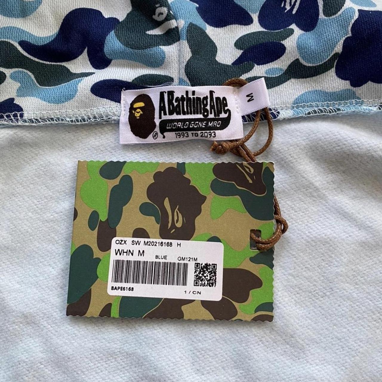 Baby blue bape hoodie 💠 V rare color way + ape - Depop