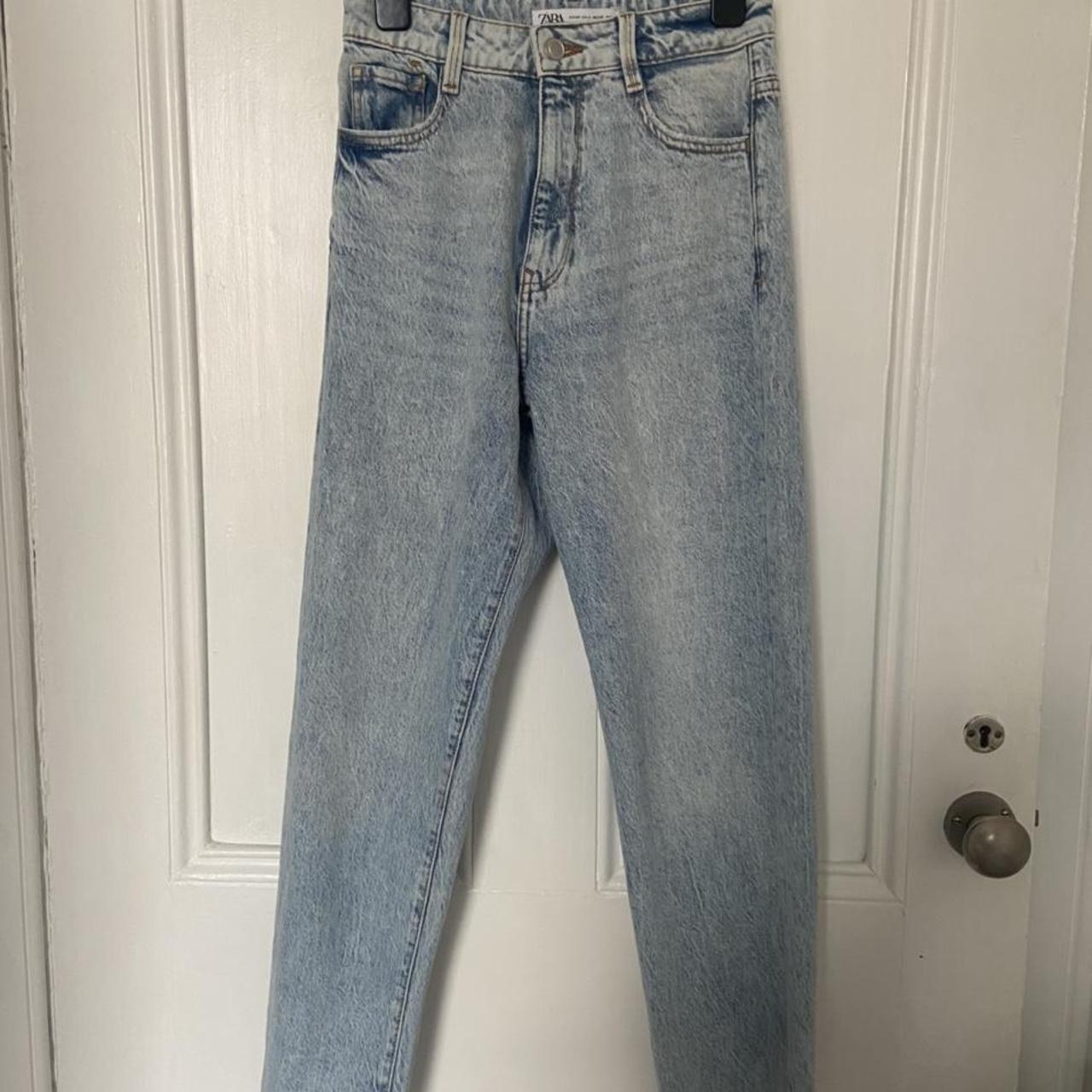 Zara Mom Jeans Light Blue Denim. Brand New Never... - Depop