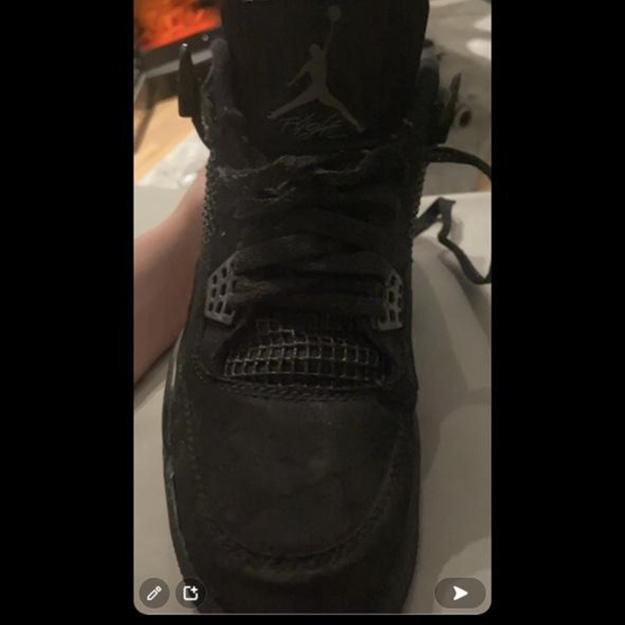 Jordan 4 black cat Used but still wear just need a... - Depop