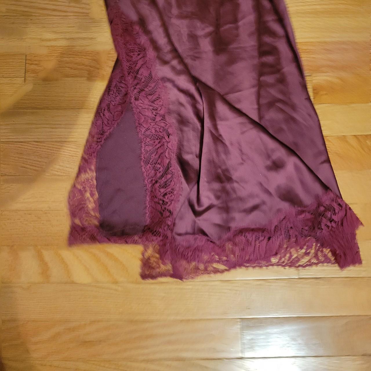 Vintage Victoria secret silk slip dress. Eggplant... - Depop