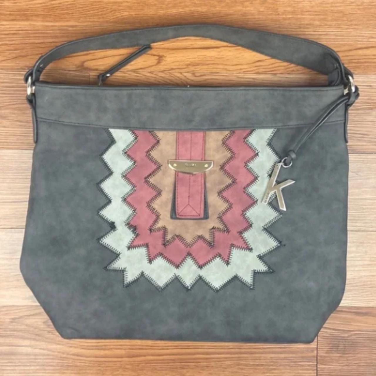 Grey and pink clearance purse