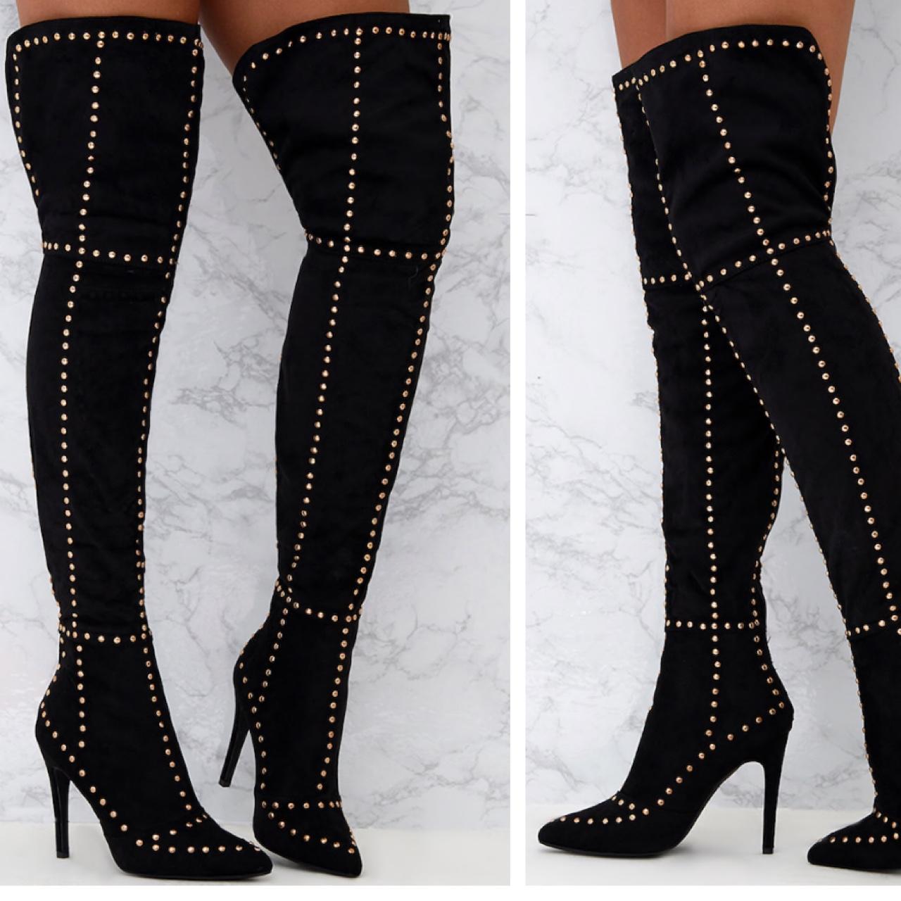 Studded thigh boots online