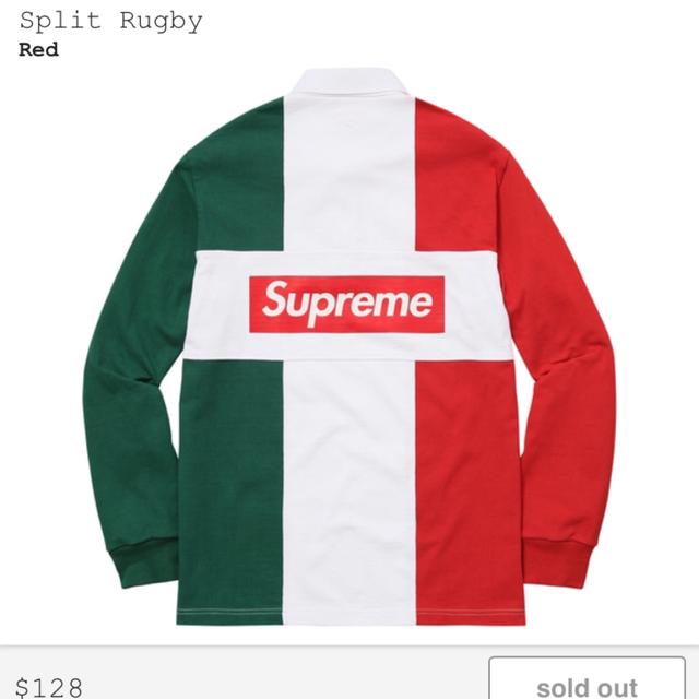 Supreme split rugby Italian top long sleeve Gucci... - Depop