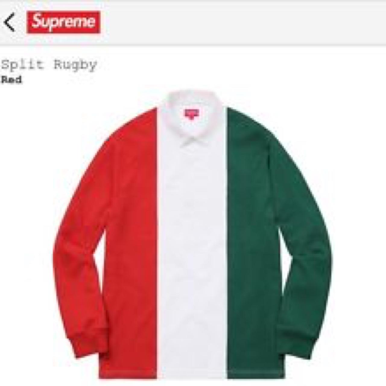 Supreme split rugby Italian top long sleeve Gucci | Depop