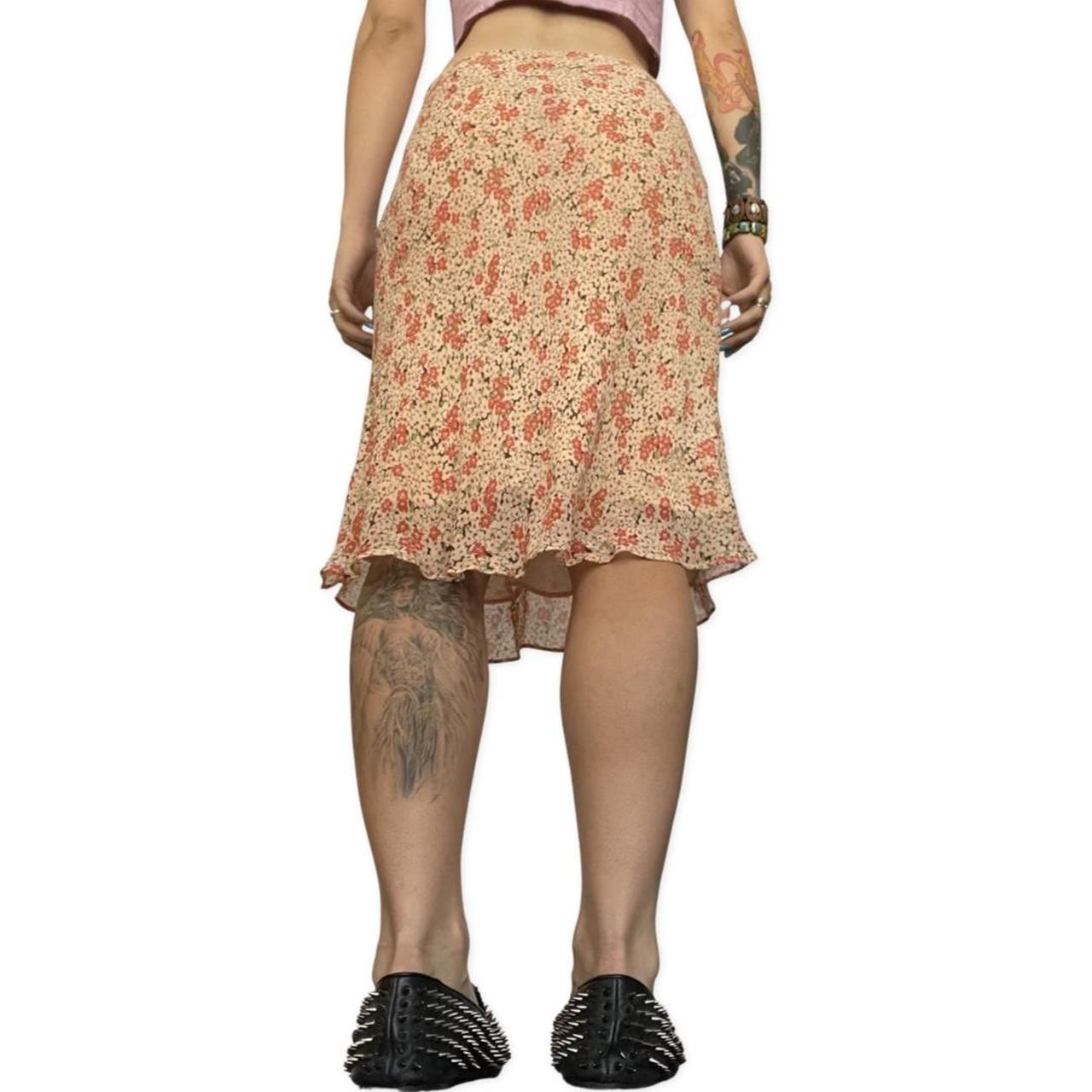 Ann Taylor Women's Orange and Tan Skirt (2)