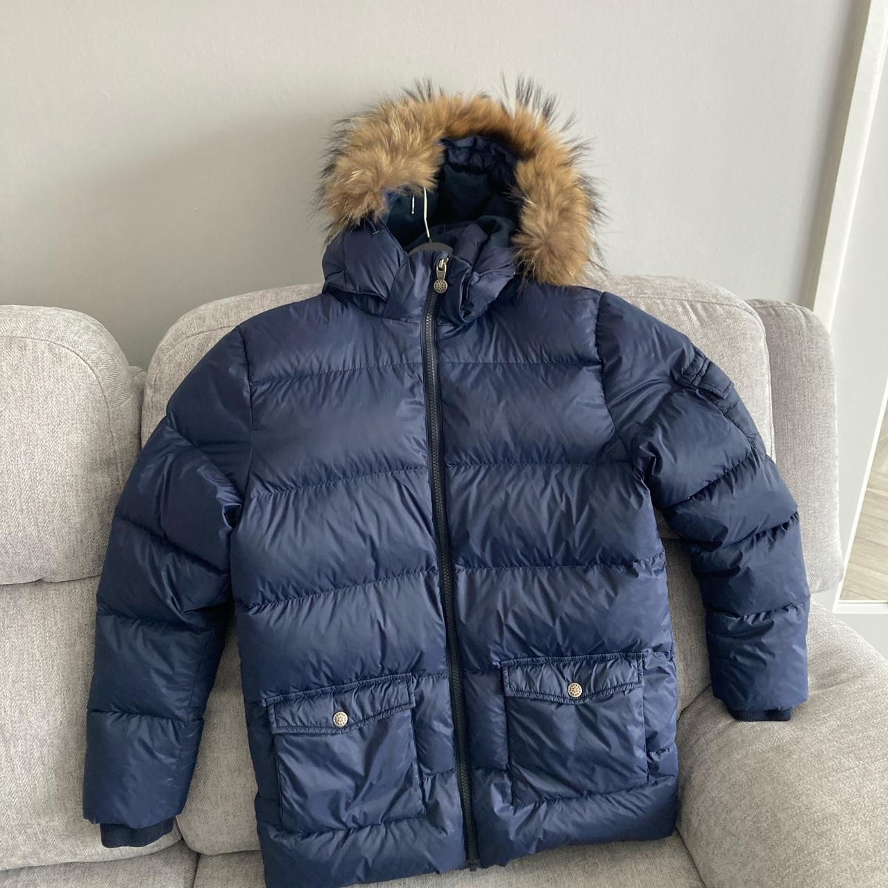 Pryrenex Boys NavyCoat Age 14, Used and in