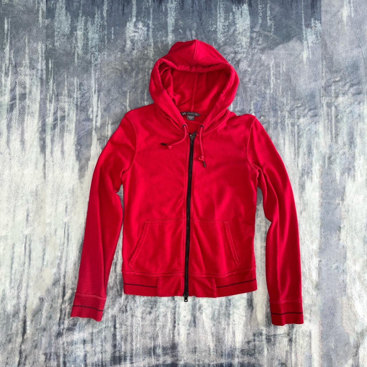 Armani exchange red hoodie best sale