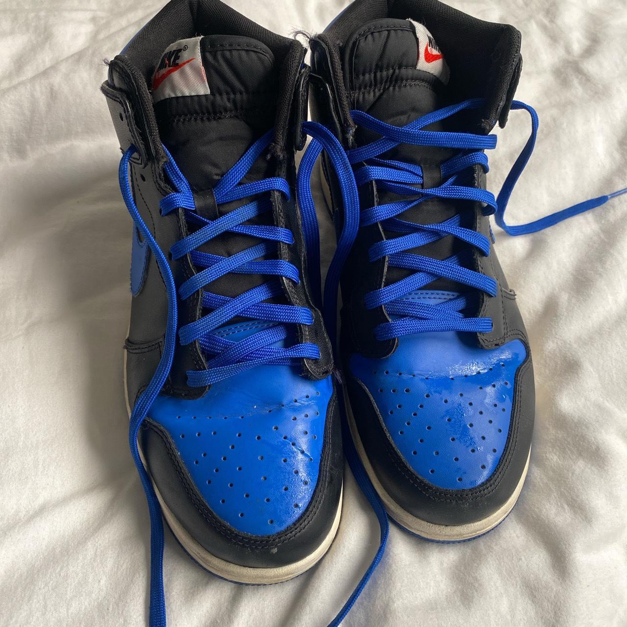 nike-jordan-1s-black-and-blue-air-retro-sneakers-depop