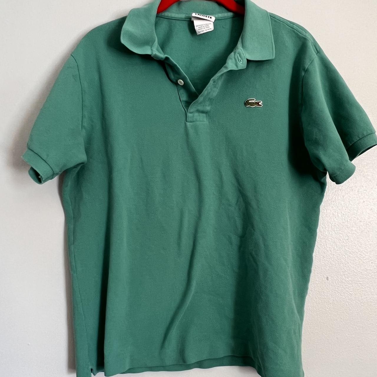 Lacoste Men's Green and Blue Polo-shirts | Depop