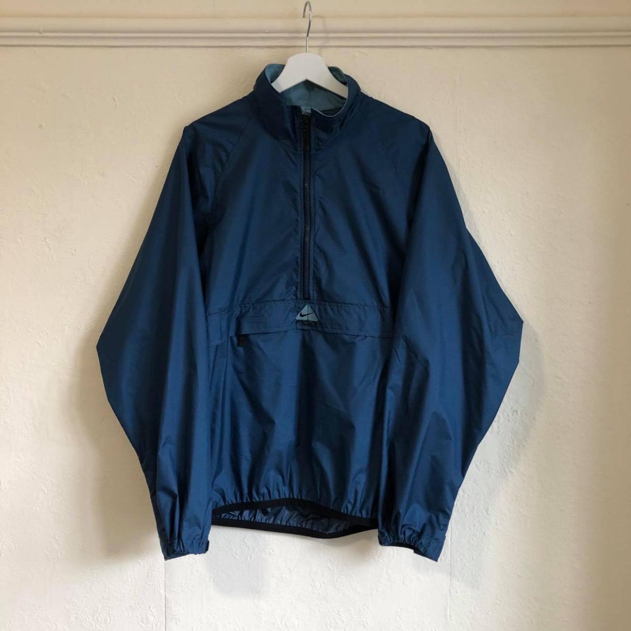 Vintage Nike ACG windbreaker , Blue // Size M 1/4... - Depop