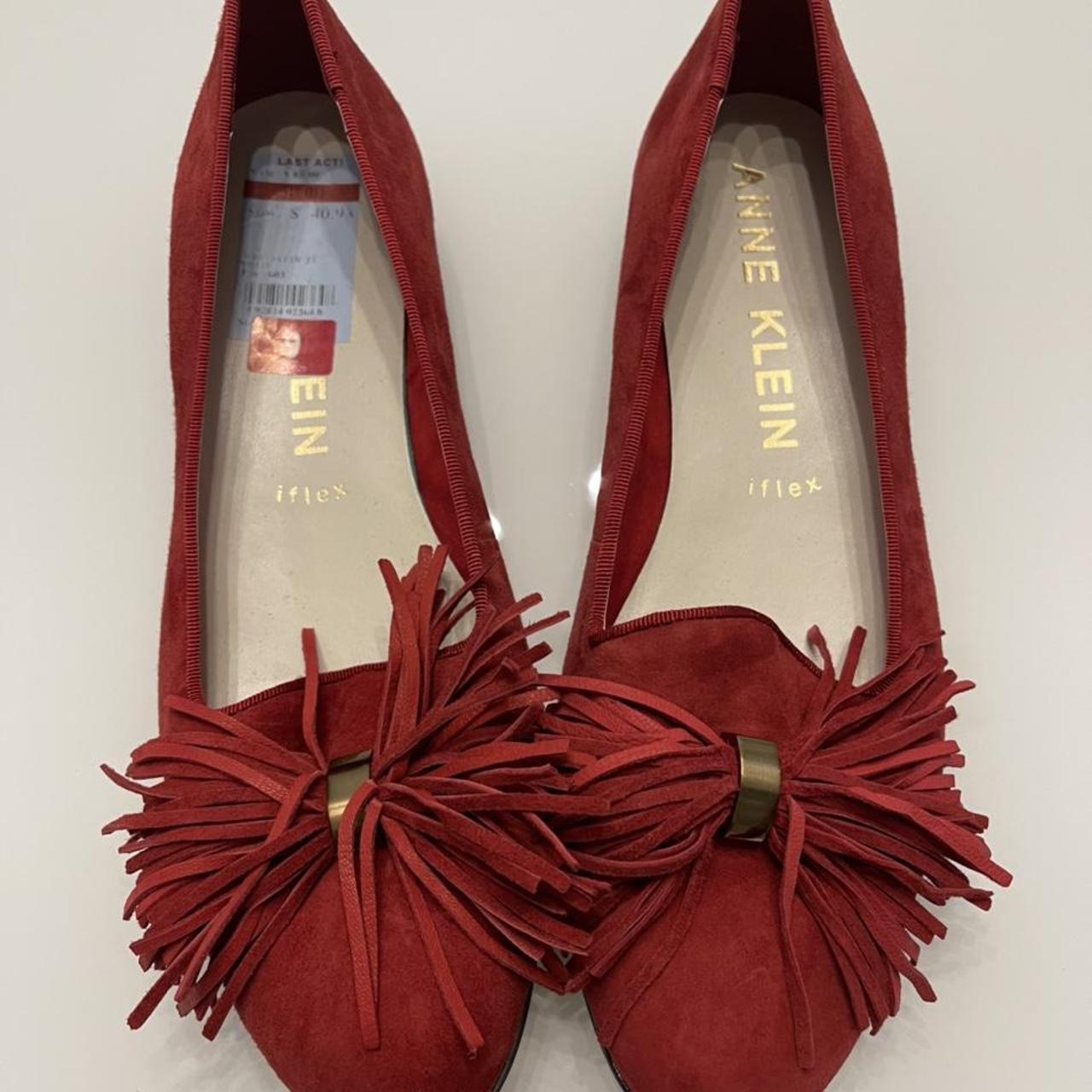 anne klein red flats