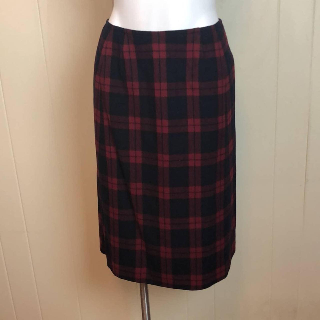 Vintage 1960s Pendleton Plaid Wool Skirt Small Depop