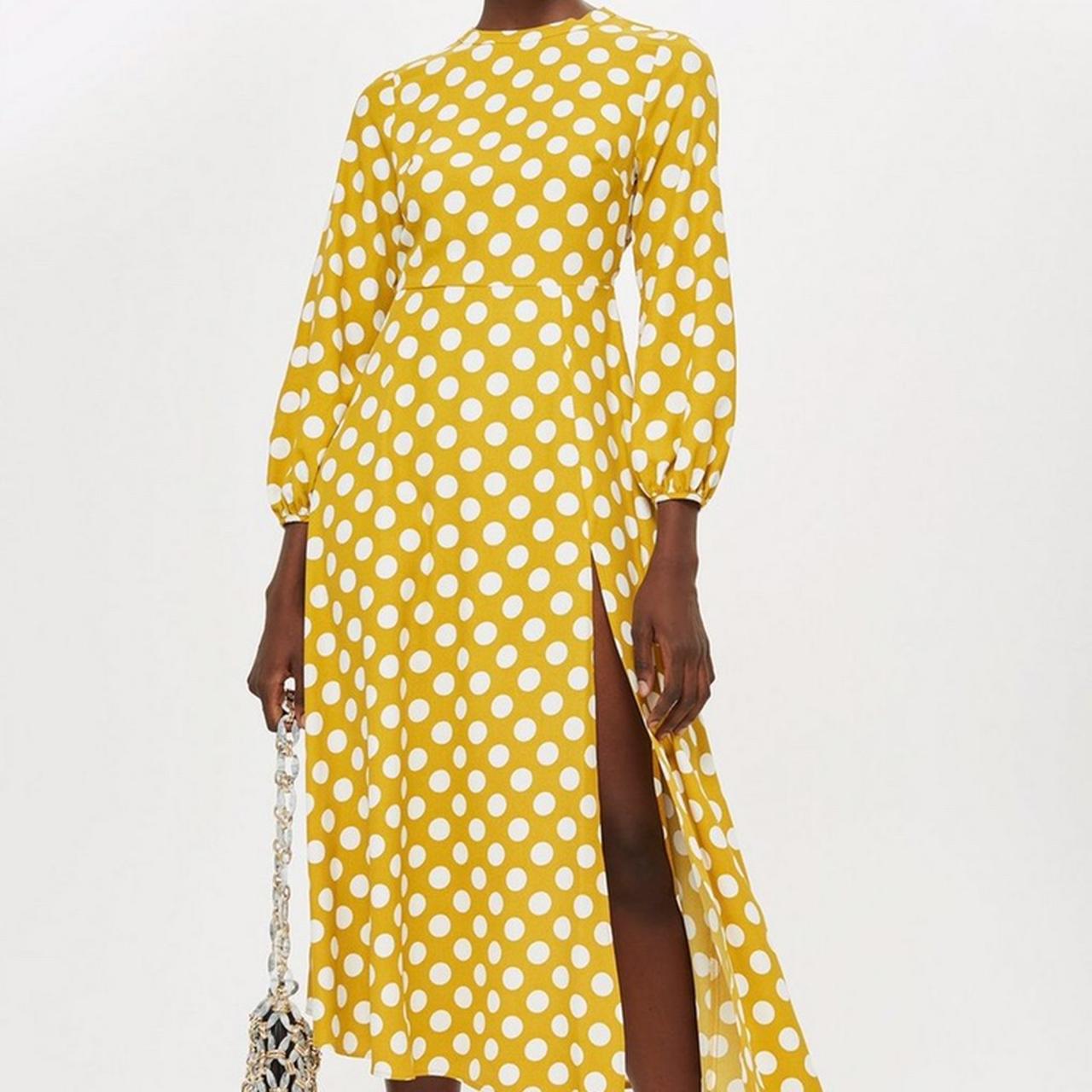 Topshop yellow polka outlet dot dress