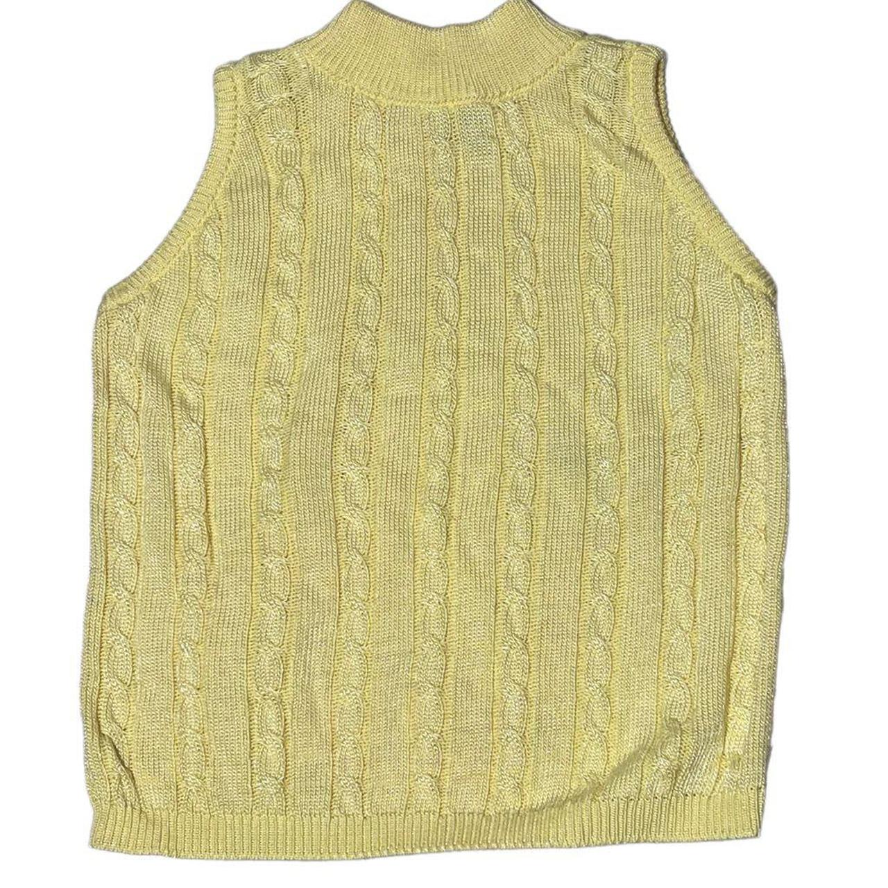 Impeccable vintage yellow sweater vest from Benetton... - Depop