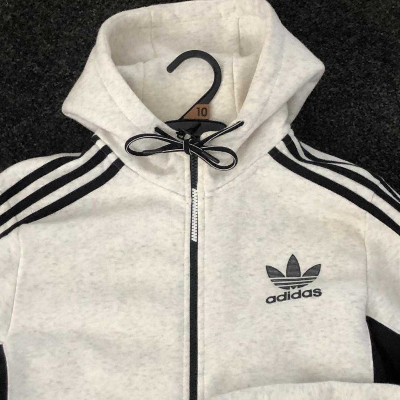 Adidas Men's Grey and Black Jacket | Depop