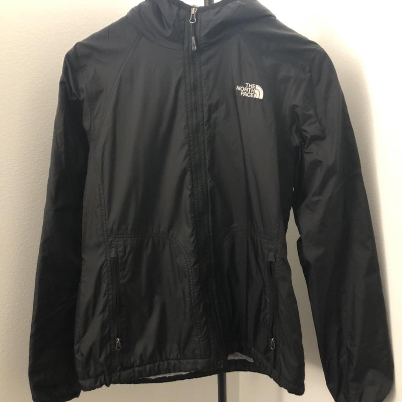 North face warm jacket, it has. A burned spot on the... - Depop