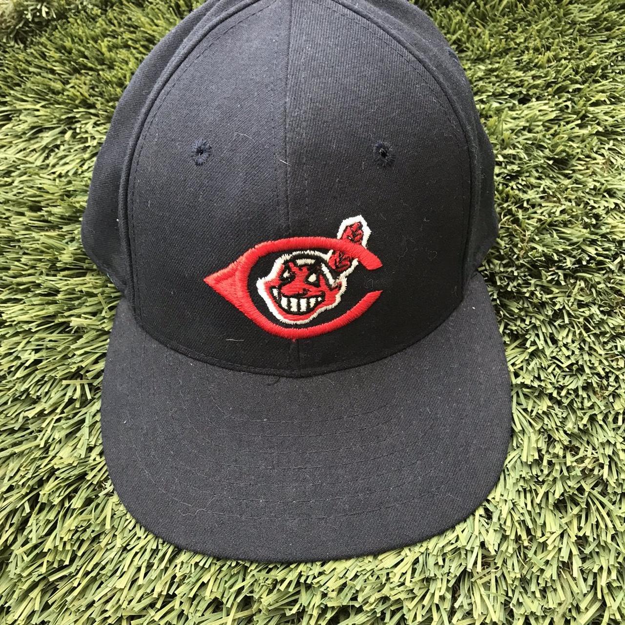 Vintage Cleveland Indians Hat // Adjustable Strap // Otwo Tone 