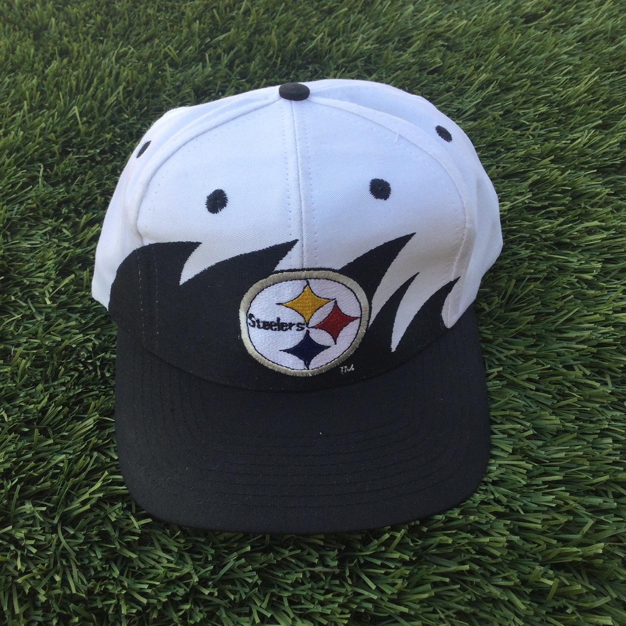 Vintage 90s Shark Tooth Pittsburgh Steelers NFL... - Depop