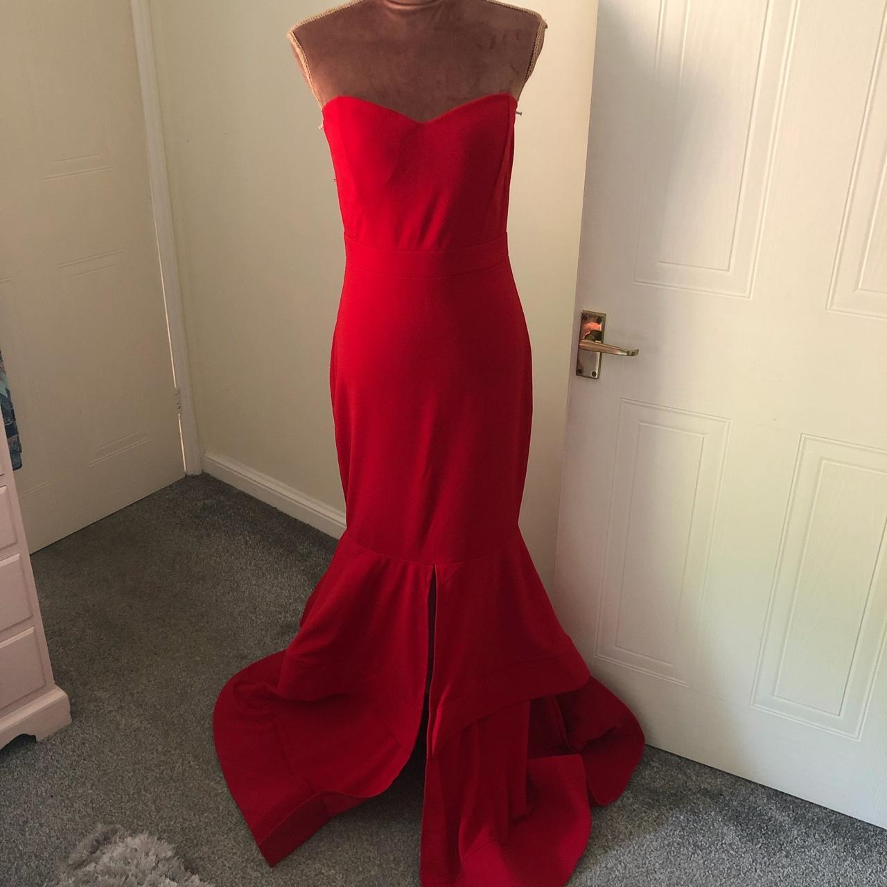 Cherry KoKo fishtail strapless ball gown / prom... Depop