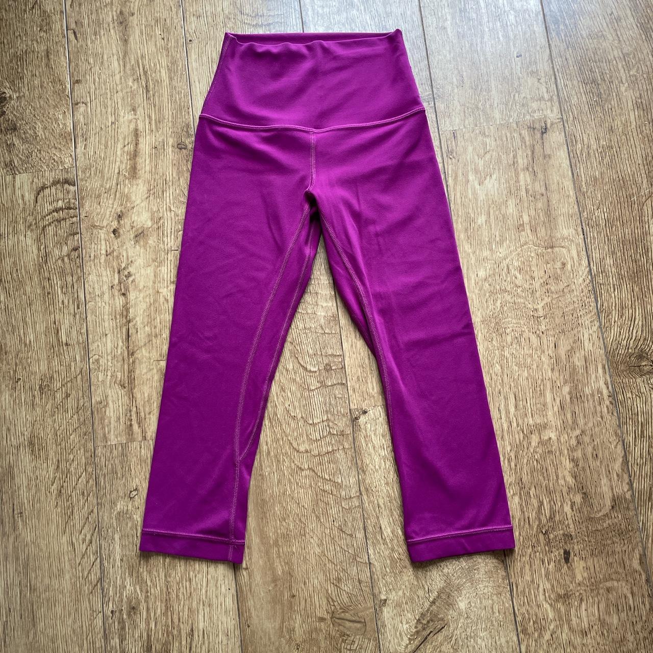 Lululemon Align crop 19”leggings in magenta size... - Depop