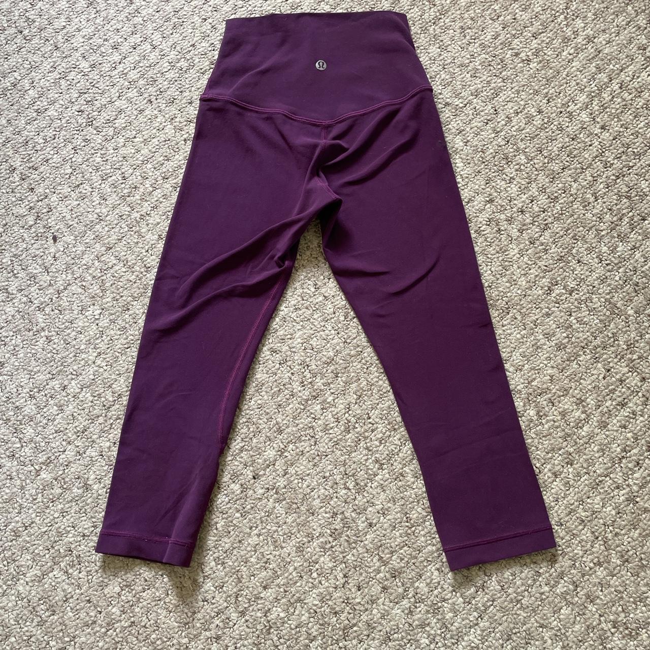 Lululemon Align Crop 19” leggings in purple size... - Depop