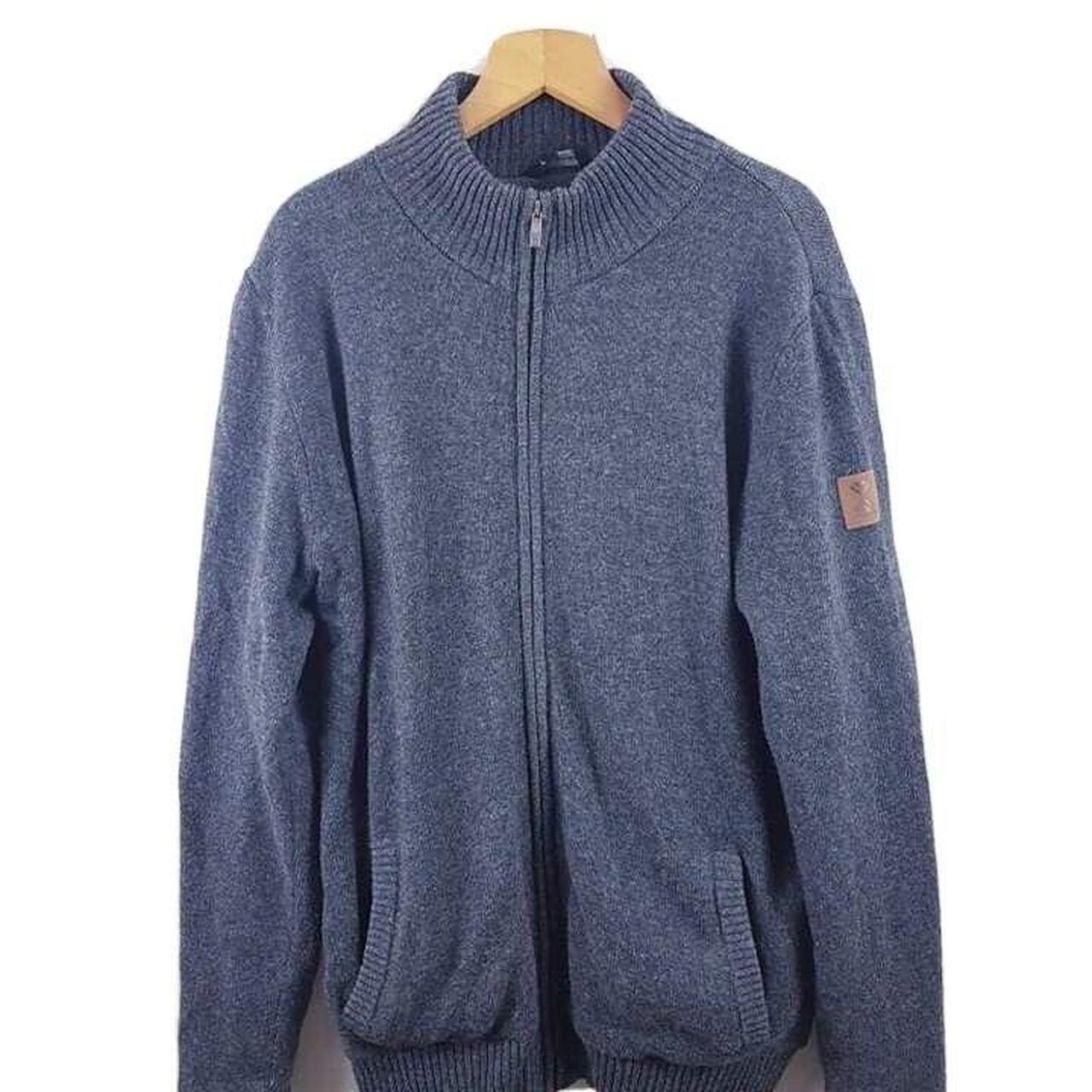 Tefaneso Mens Cardigan jacket Full Zip Grey Colour... Depop