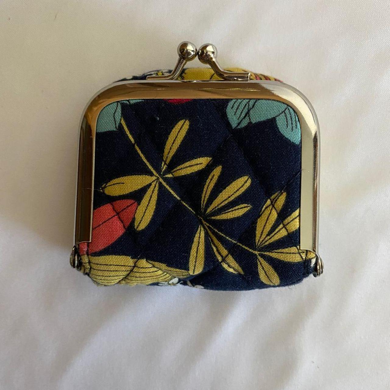 Vera Bradley Quilted Snap Contact Lens Case in Navy... - Depop